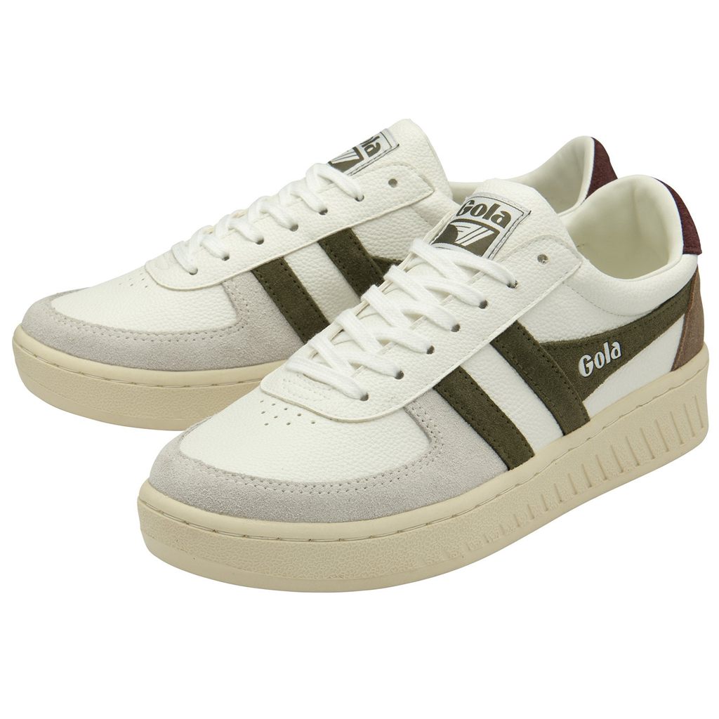 Gola Classics Grandslam Trident Sneakers Blancos Kaki Vino Mexico | QWY-281906