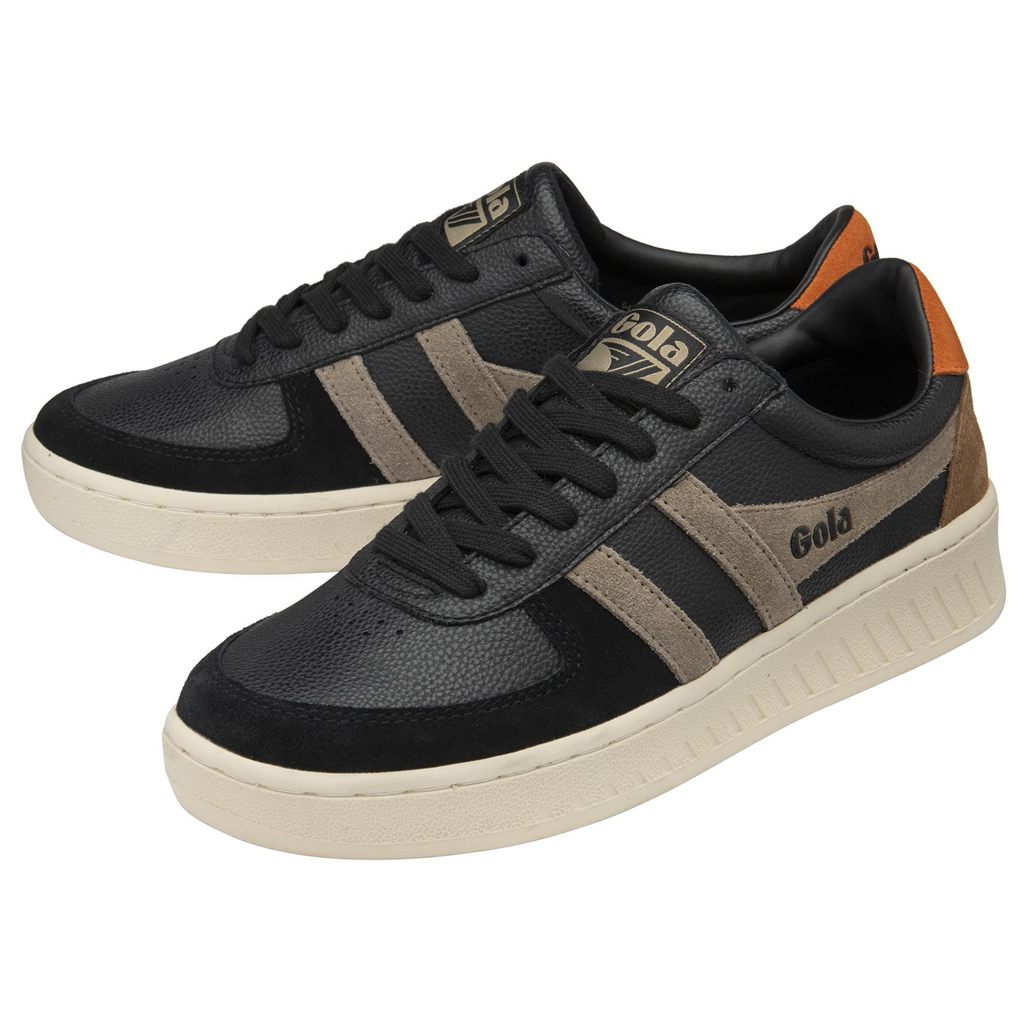 Gola Classics Grandslam Trident Sneakers Negros Naranjas Mexico | JZT-306987