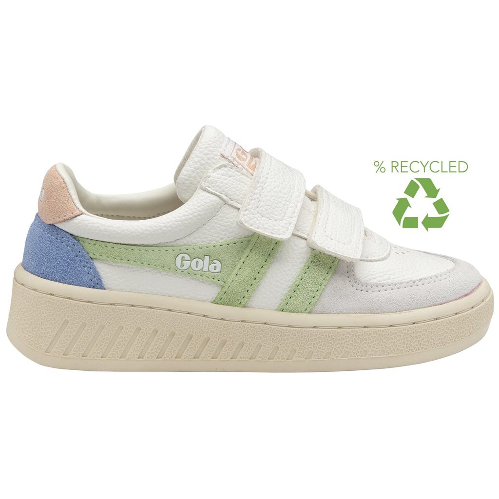 Gola Classics Grandslam Trident Strap Sneakers Blancos Verdes Rosas Mexico | JIC-964725