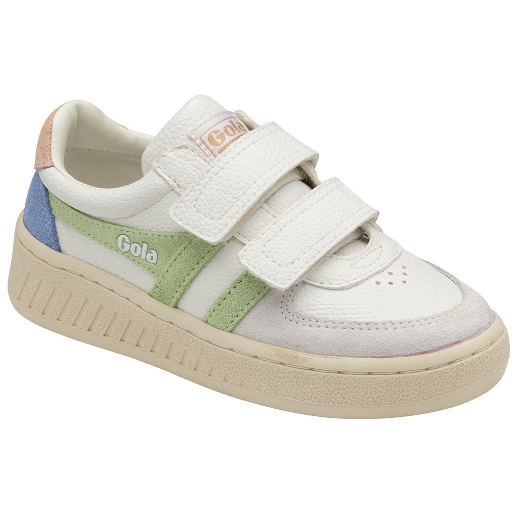 Gola Classics Grandslam Trident Strap Sneakers Blancos Verdes Rosas Mexico | JIC-964725