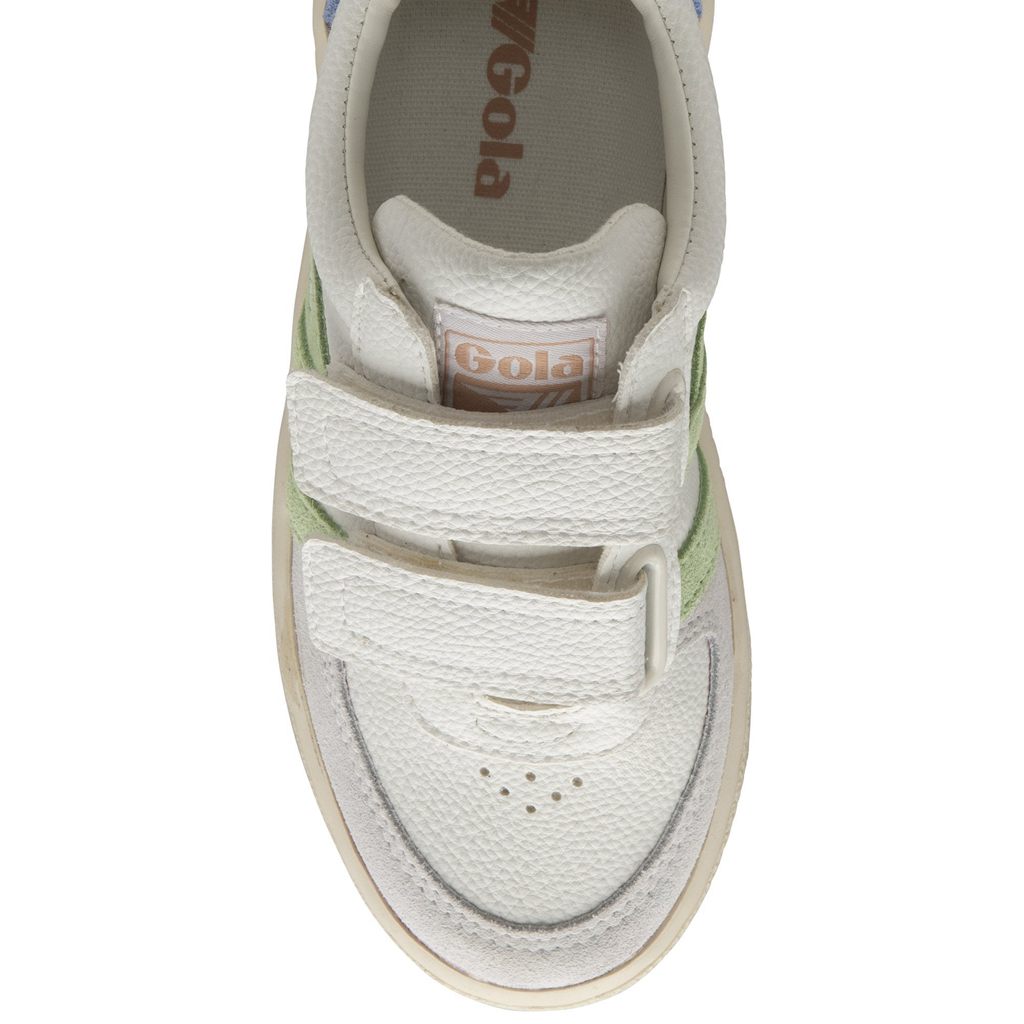 Gola Classics Grandslam Trident Strap Sneakers Blancos Verdes Rosas Mexico | JIC-964725