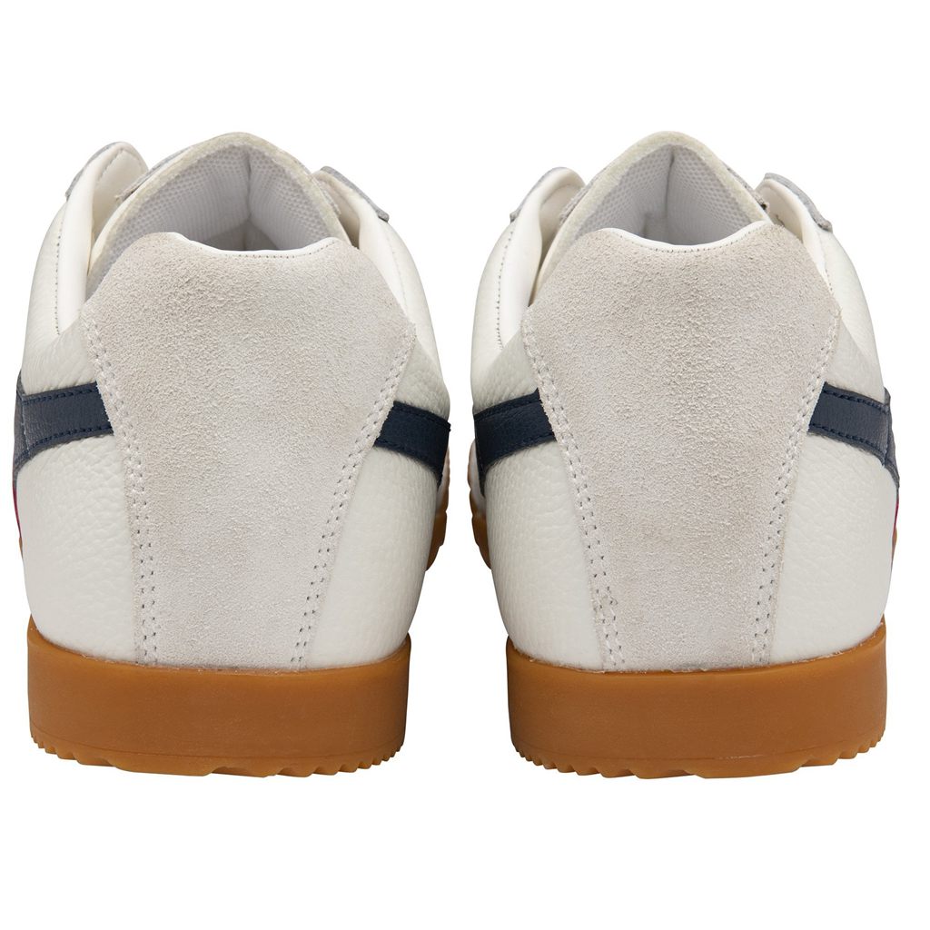 Gola Classics Harrier Leather Sneakers Blancos Azul Marino Rojos Mexico | SLK-548720