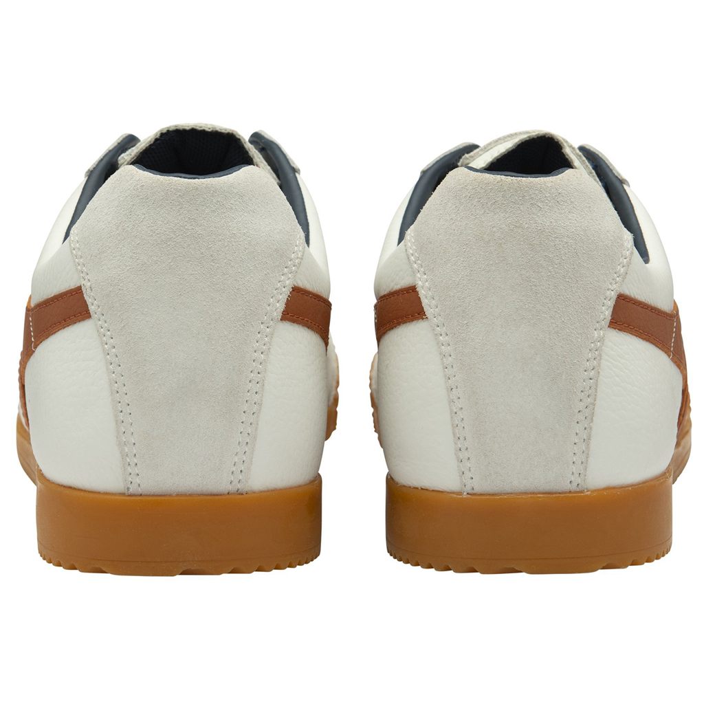 Gola Classics Harrier Leather Sneakers Blancos Naranjas Azul Marino Mexico | TWR-385692