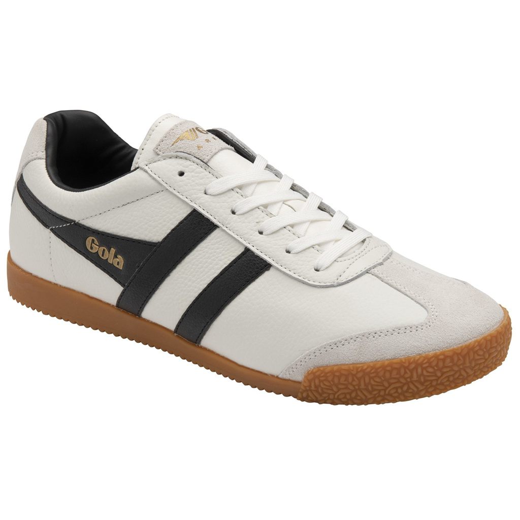 Gola Classics Harrier Leather Sneakers Blancos Negros Negros Mexico | OLJ-508173