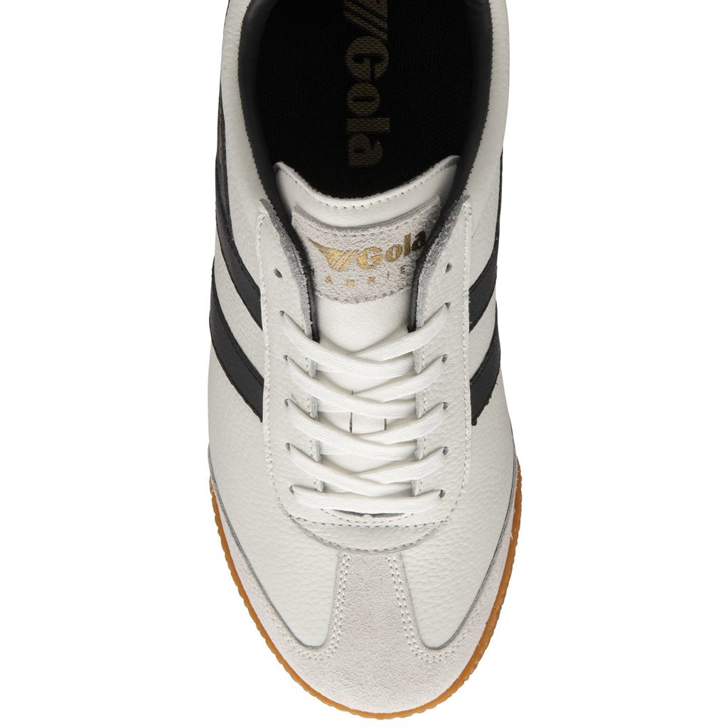Gola Classics Harrier Leather Sneakers Blancos Negros Negros Mexico | OLJ-508173