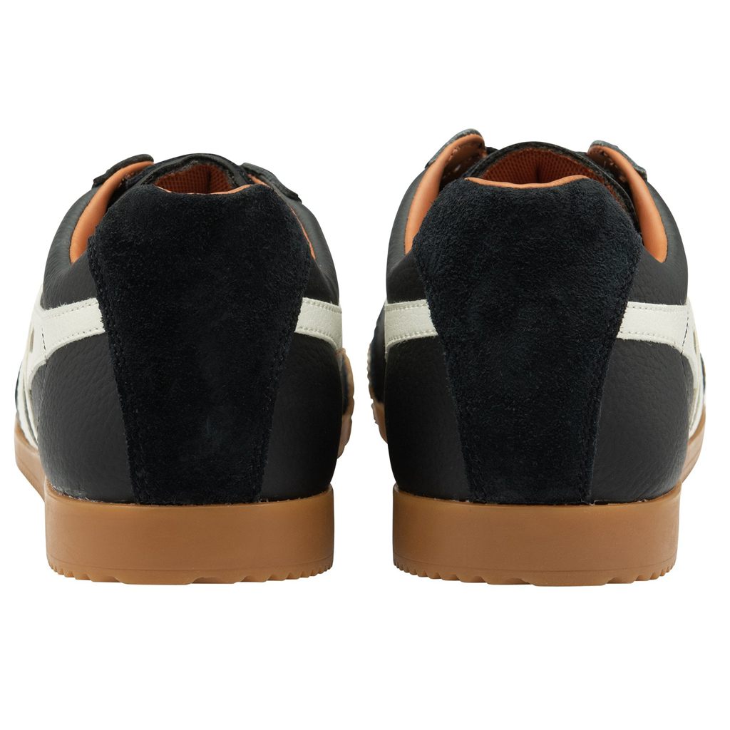Gola Classics Harrier Leather Sneakers Negros Blancos Naranjas Mexico | UYL-054173