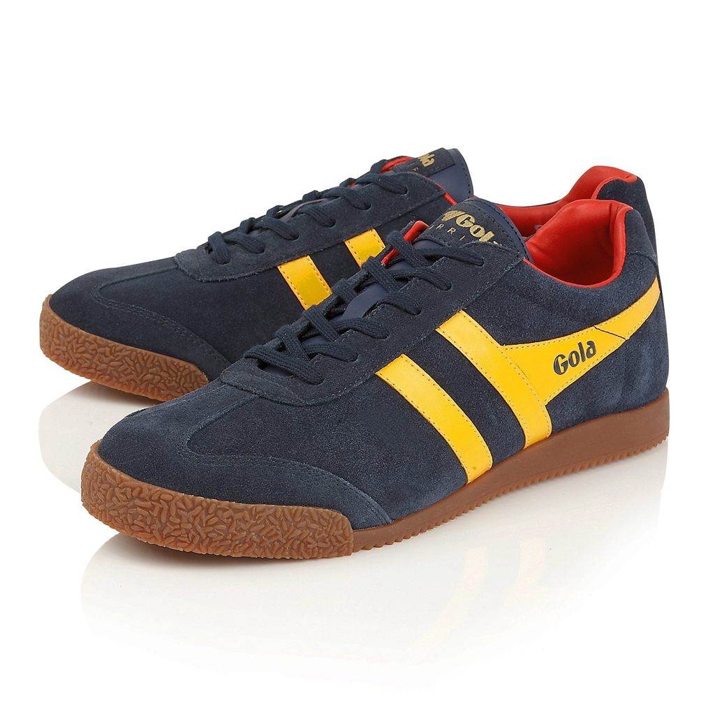 Gola Classics Harrier Suede Sneakers Azul Marino Rojos Mexico | QKC-398457