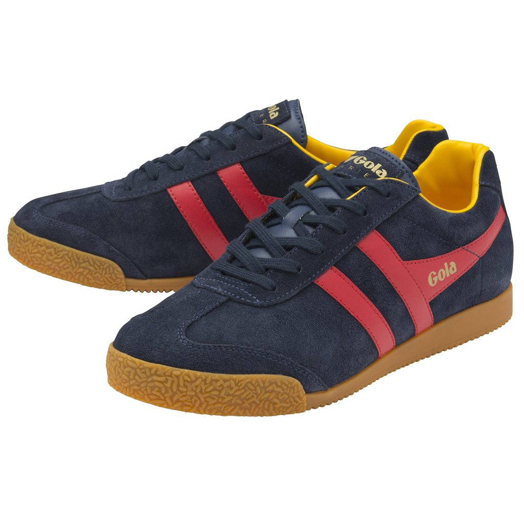 Gola Classics Harrier Suede Sneakers Azul Marino Rojos Mexico | GWN-958403