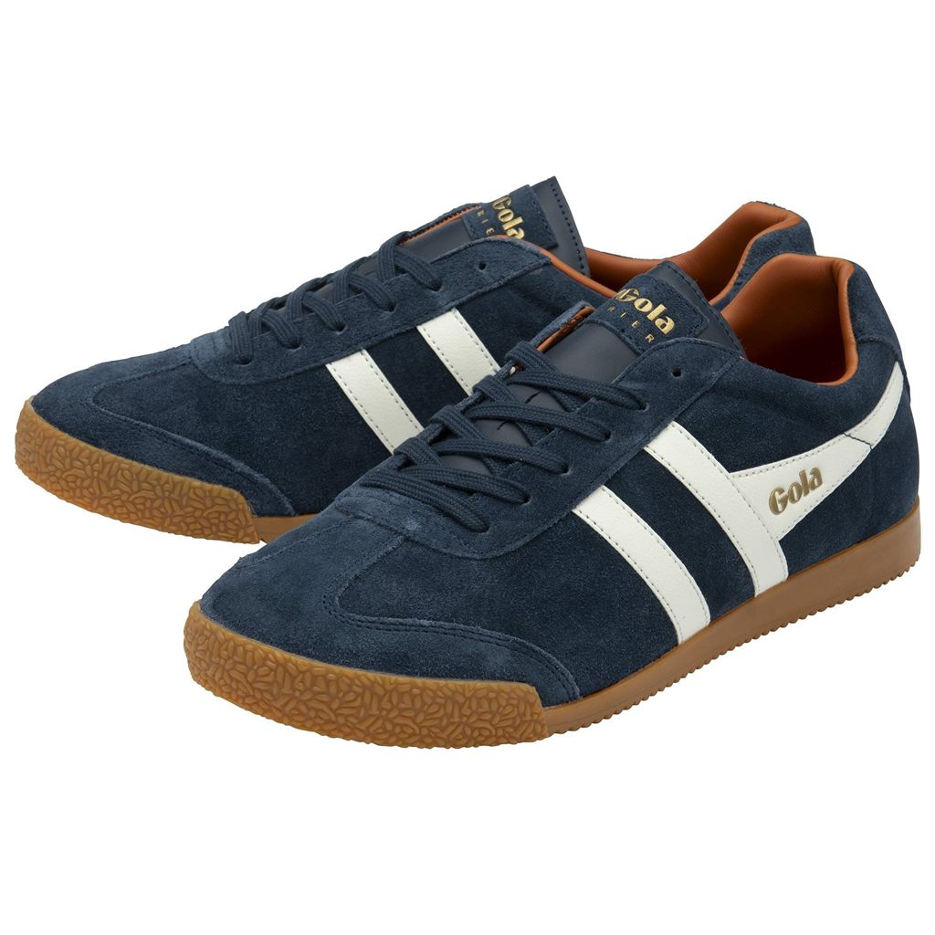 Gola Classics Harrier Suede Sneakers Azul Marino Blancos Naranjas Mexico | XSR-894027