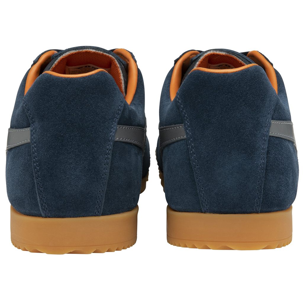 Gola Classics Harrier Suede Sneakers Azul Marino Naranjas Mexico | DQI-470568
