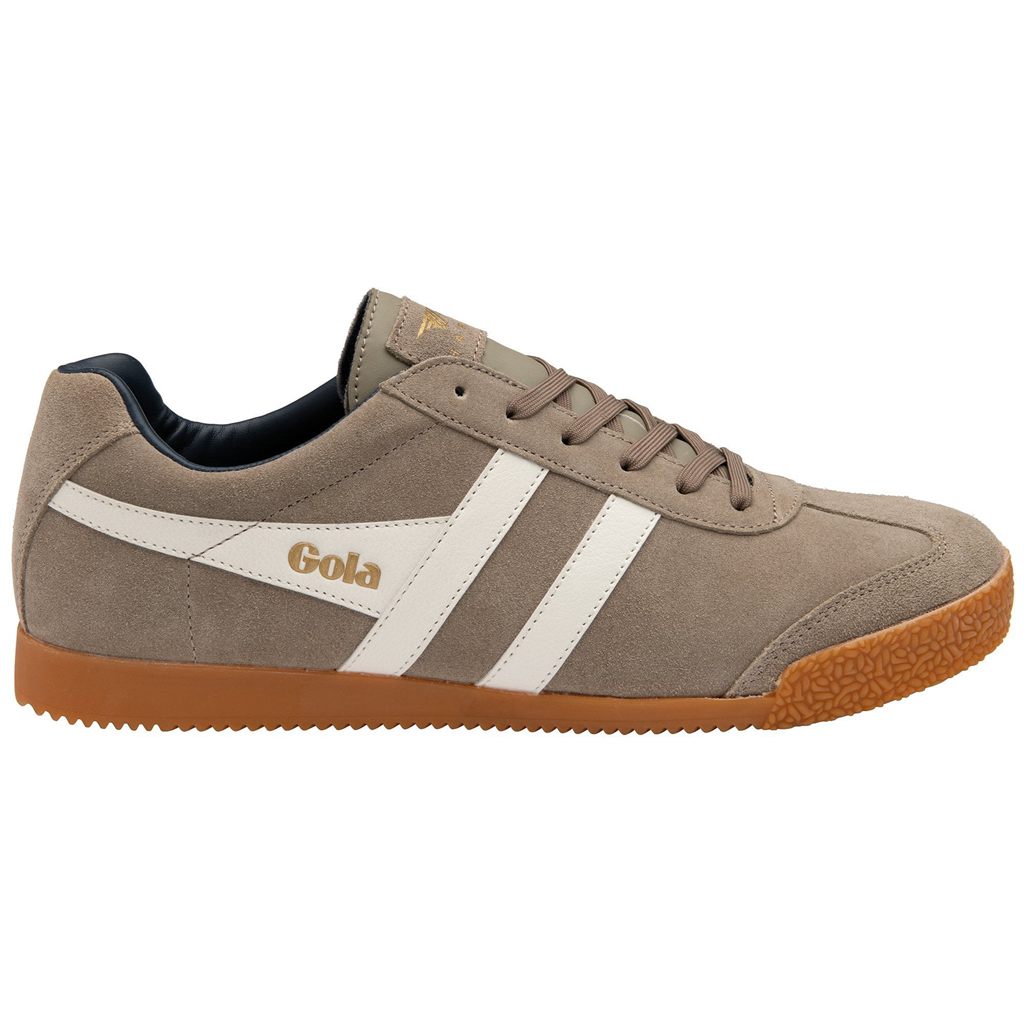 Gola Classics Harrier Suede Sneakers Blancos Azul Marino Mexico | EUV-613297