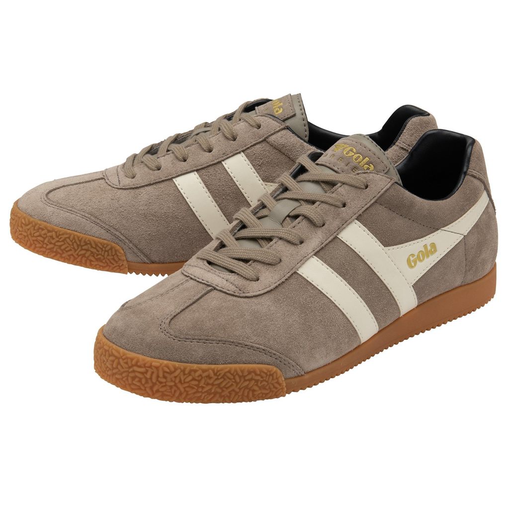 Gola Classics Harrier Suede Sneakers Blancos Azul Marino Mexico | EUV-613297