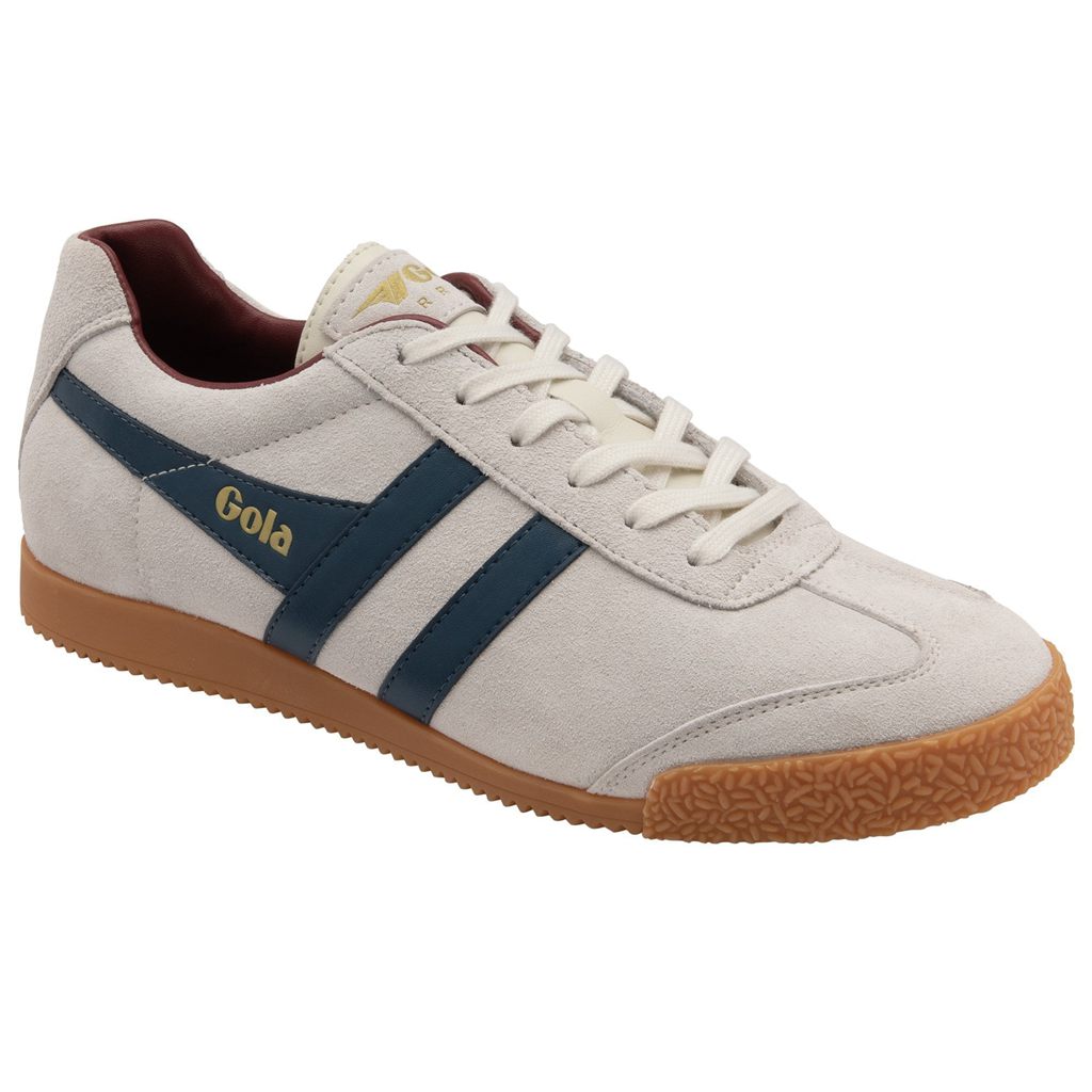 Gola Classics Harrier Suede Sneakers Blancos Azules Rojos Oscuro Mexico | JVT-915472