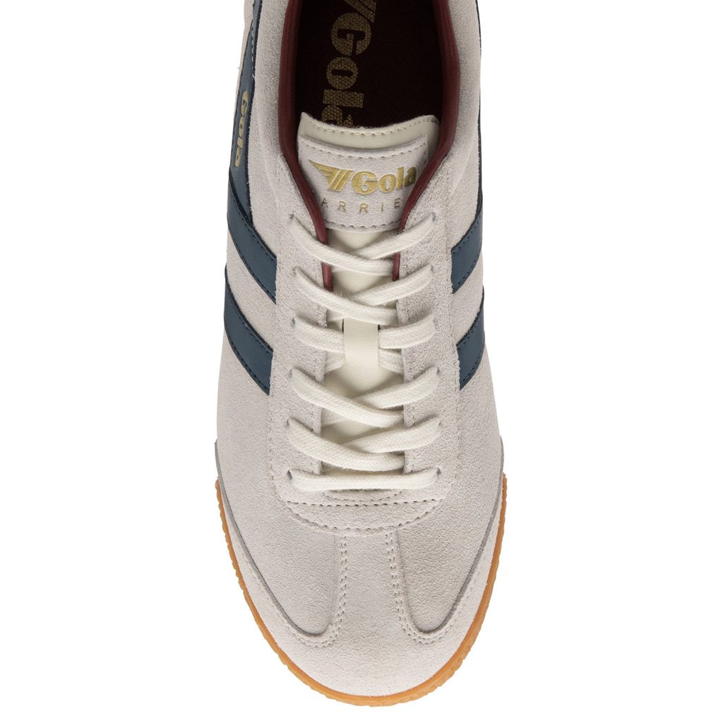 Gola Classics Harrier Suede Sneakers Blancos Azules Rojos Oscuro Mexico | JVT-915472