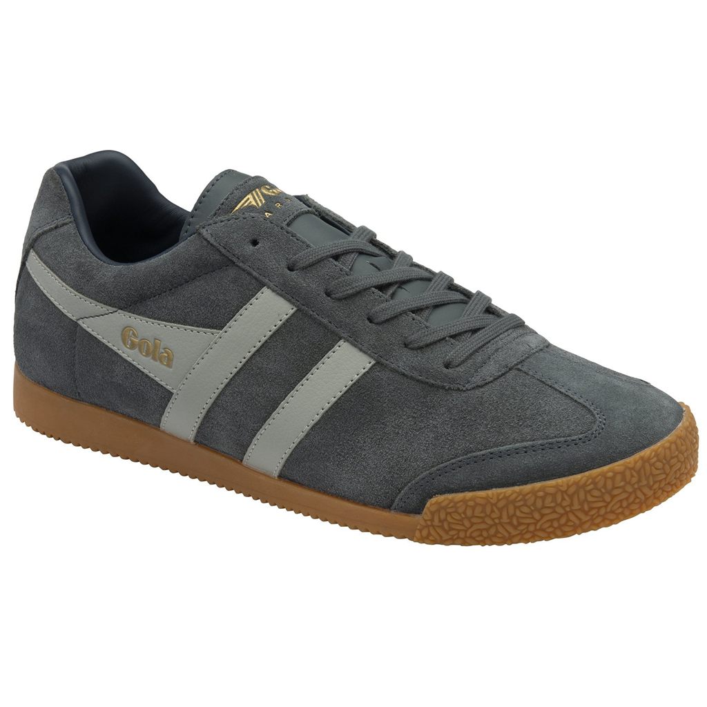 Gola Classics Harrier Suede Sneakers Grises Claro Azul Marino Mexico | VCA-029375