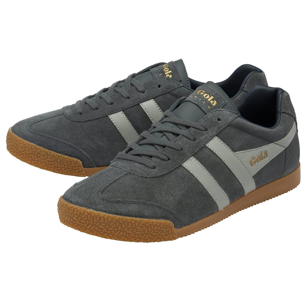 Gola Classics Harrier Suede Sneakers Grises Claro Azul Marino Mexico | VCA-029375