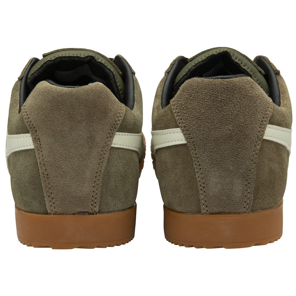 Gola Classics Harrier Suede Sneakers Kaki Blancos Negros Mexico | CKF-186754
