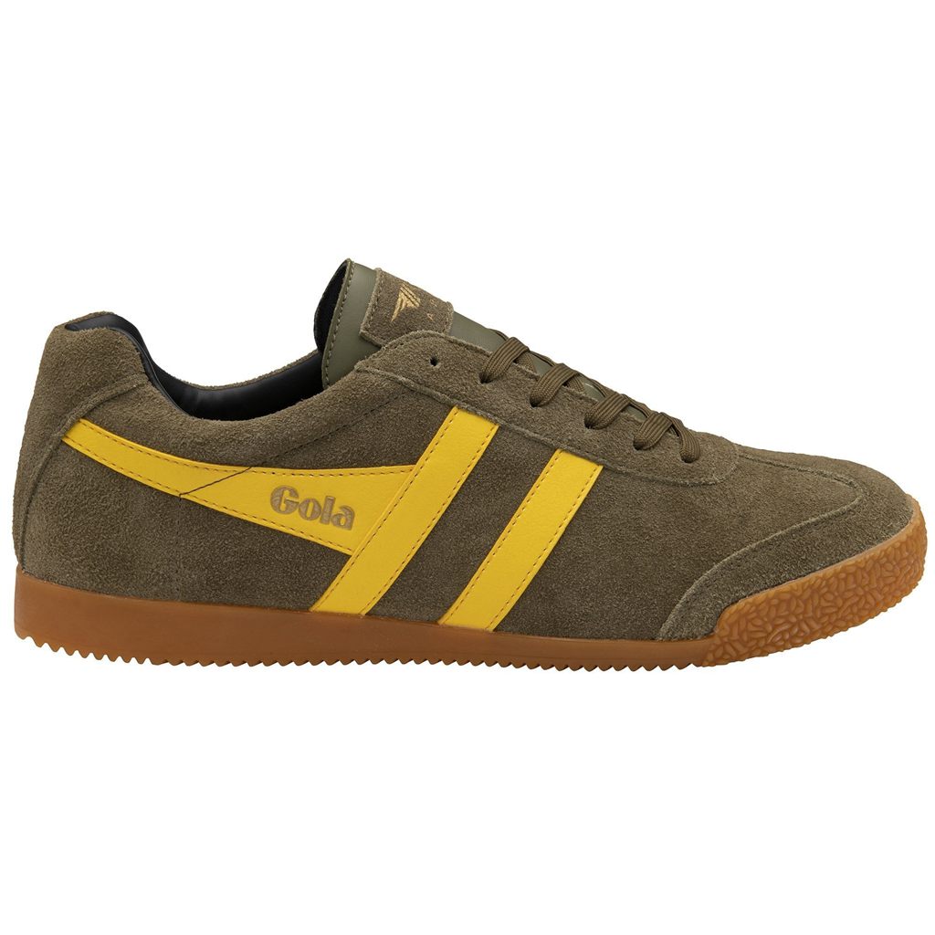 Gola Classics Harrier Suede Sneakers Kaki Negros Mexico | THE-934078