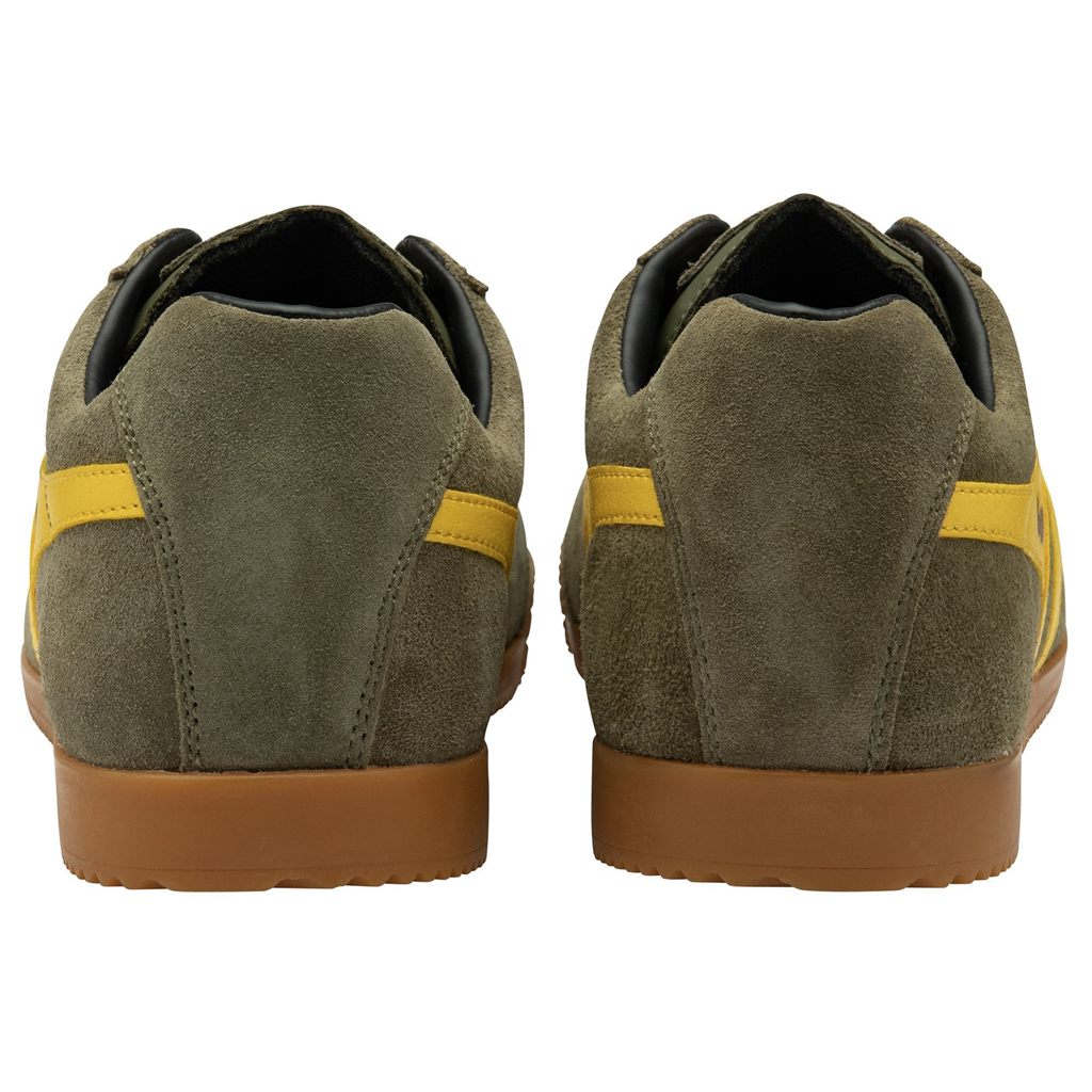 Gola Classics Harrier Suede Sneakers Kaki Negros Mexico | THE-934078