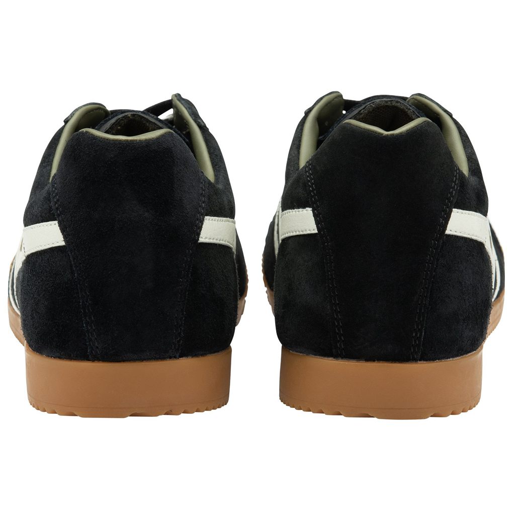 Gola Classics Harrier Suede Sneakers Negros Blancos Kaki Mexico | VSC-915862