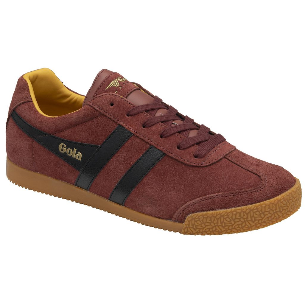 Gola Classics Harrier Suede Sneakers Rojos Negros Mexico | KNX-968735