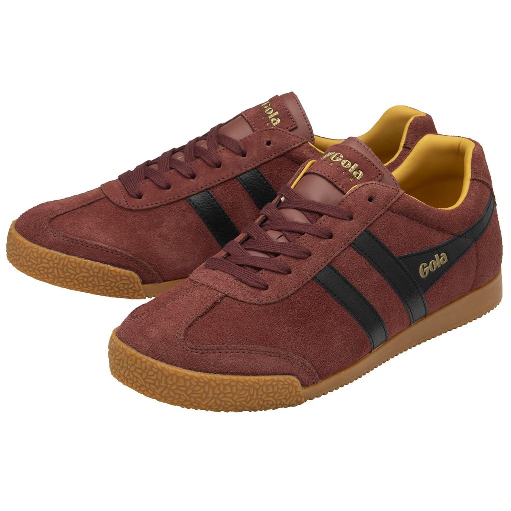 Gola Classics Harrier Suede Sneakers Rojos Negros Mexico | KNX-968735
