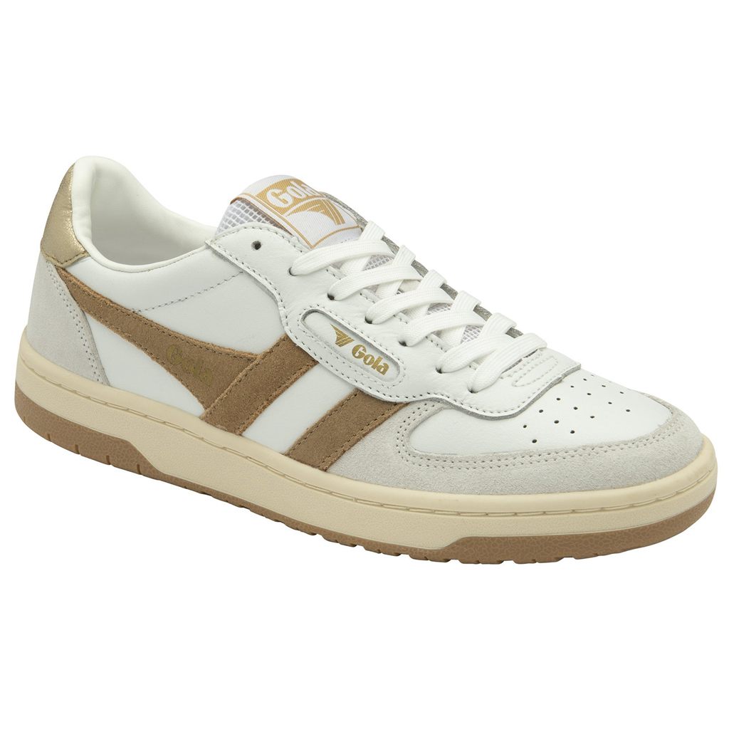 Gola Classics Hawk Sneakers Blancos Azules Dorados Mexico | YNW-394562