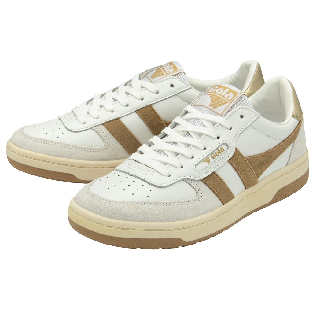 Gola Classics Hawk Sneakers Blancos Azules Dorados Mexico | YNW-394562