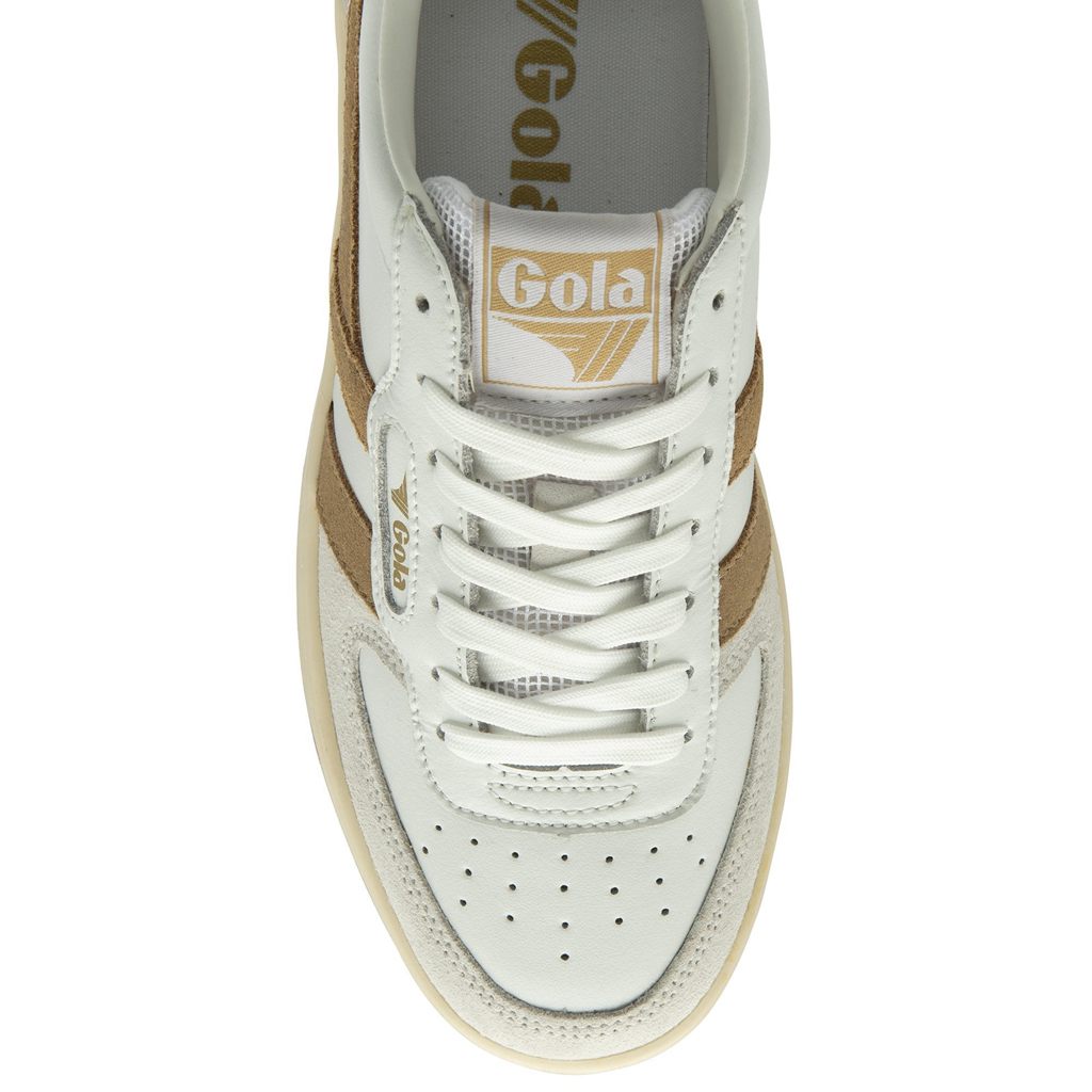 Gola Classics Hawk Sneakers Blancos Azules Dorados Mexico | YNW-394562
