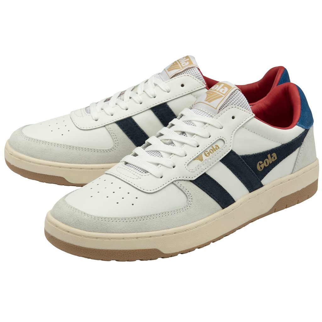 Gola Classics Hawk Sneakers Blancos Azul Marino Azules Mexico | WCK-634890