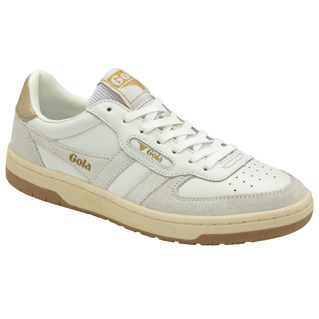 Gola Classics Hawk Sneakers Blancos Dorados Mexico | SHQ-708123