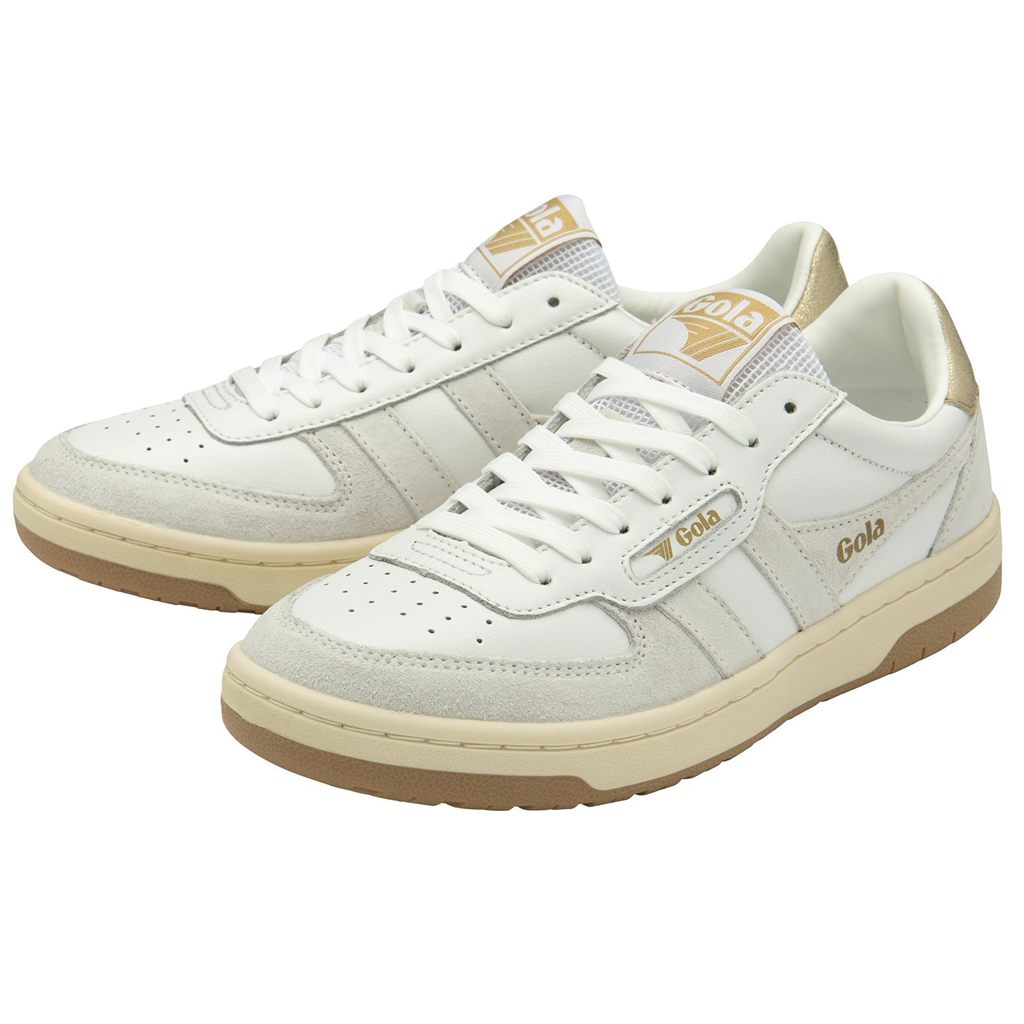 Gola Classics Hawk Sneakers Blancos Dorados Mexico | SHQ-708123