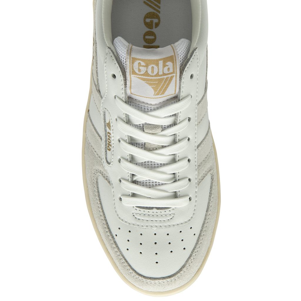 Gola Classics Hawk Sneakers Blancos Dorados Mexico | SHQ-708123