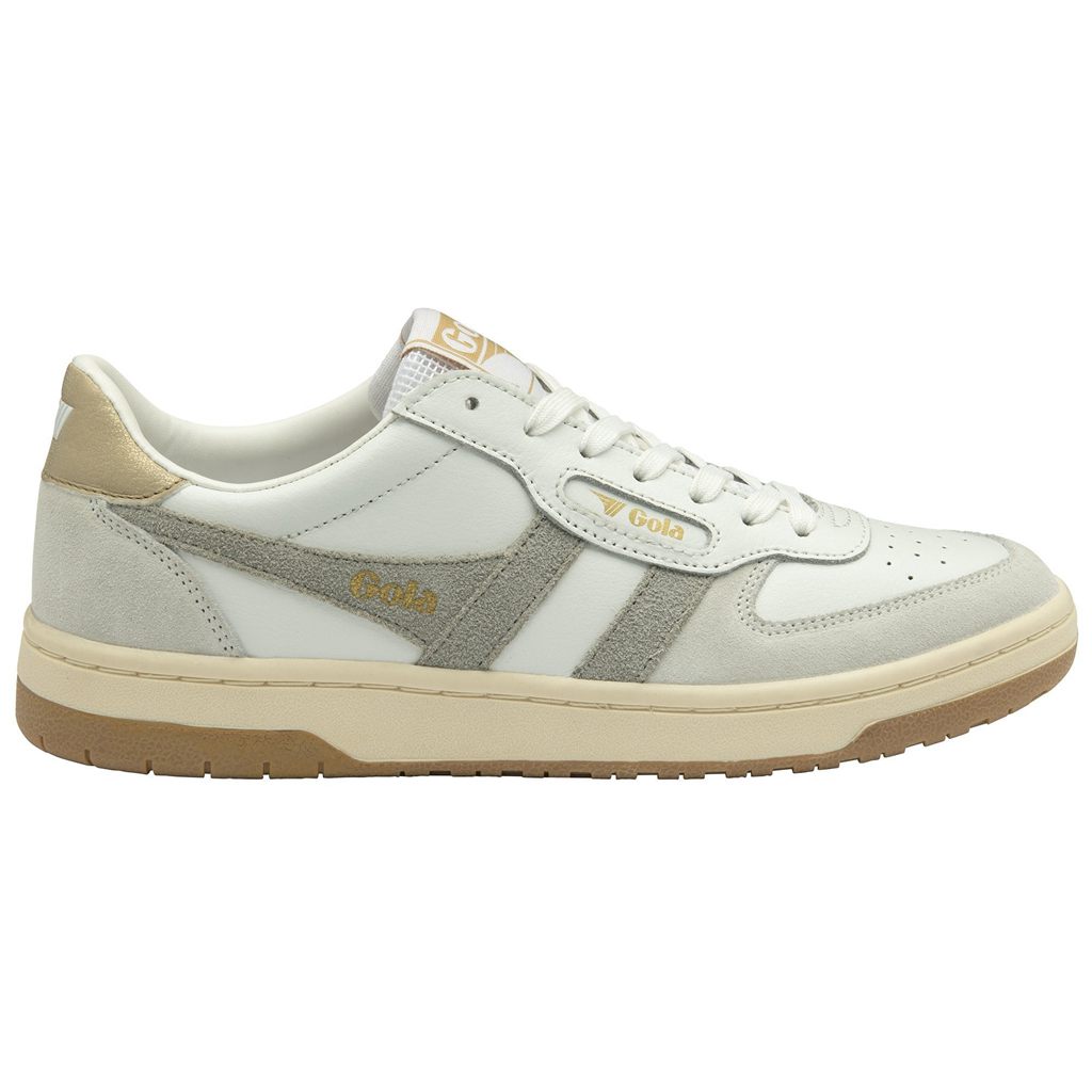 Gola Classics Hawk Sneakers Blancos Grises Claro Dorados Mexico | LDN-706589