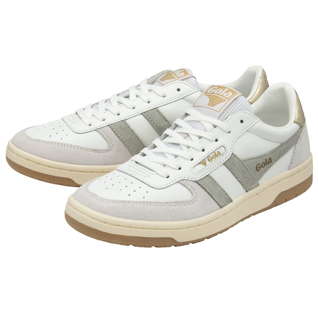 Gola Classics Hawk Sneakers Blancos Grises Claro Dorados Mexico | LDN-706589