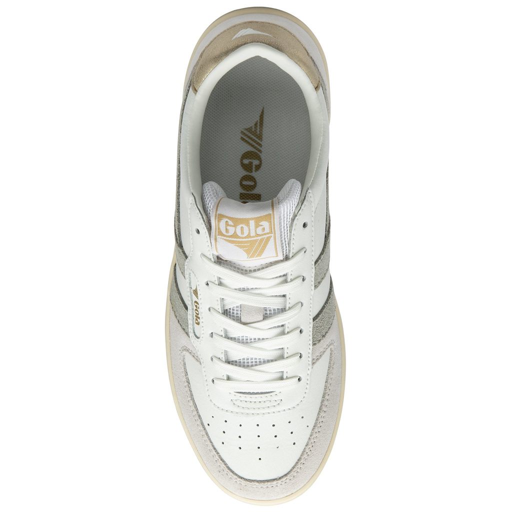 Gola Classics Hawk Sneakers Blancos Grises Claro Dorados Mexico | LDN-706589
