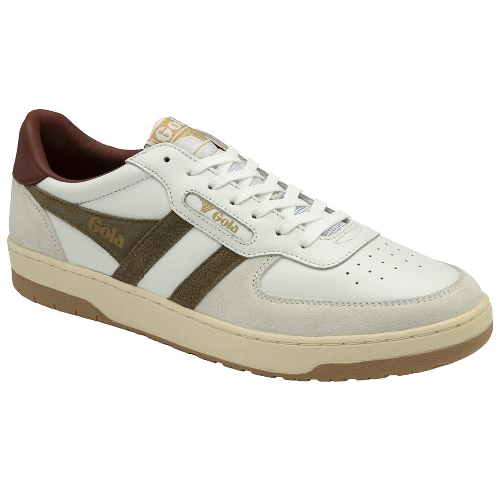 Gola Classics Hawk Sneakers Blancos Kaki Mexico | MWN-012675