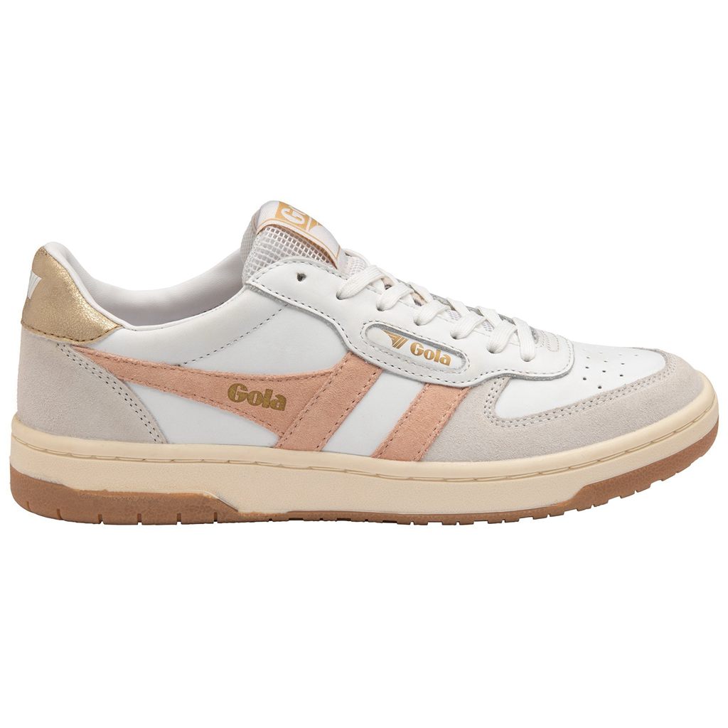 Gola Classics Hawk Sneakers Blancos Rosas Dorados Mexico | DTX-897306