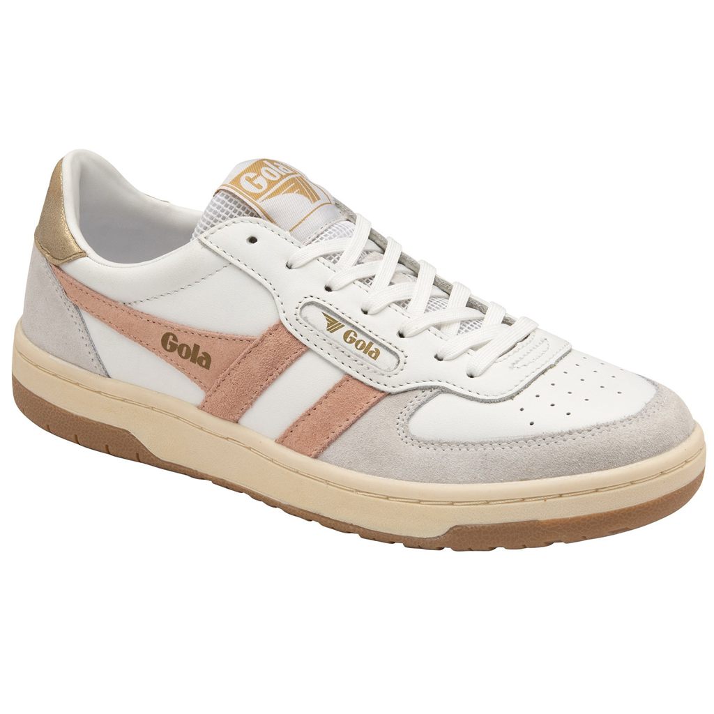 Gola Classics Hawk Sneakers Blancos Rosas Dorados Mexico | DTX-897306