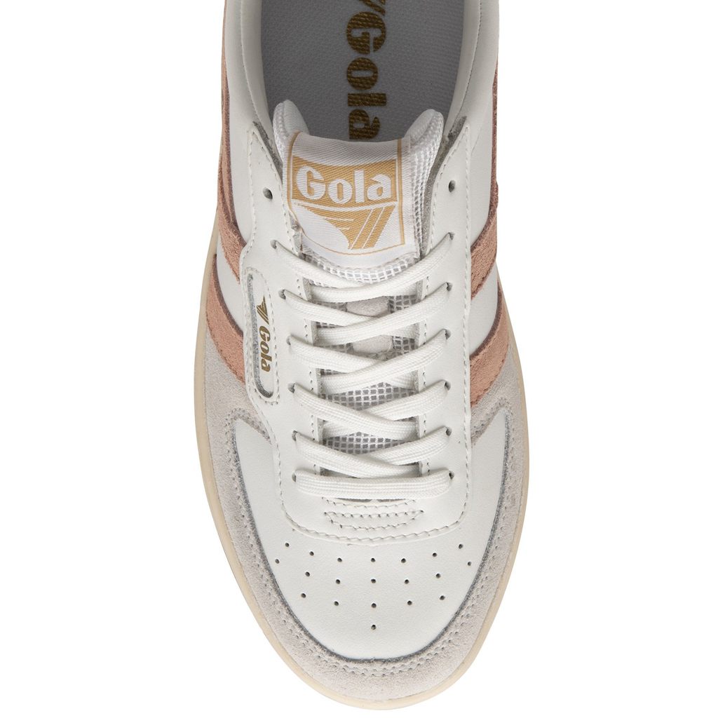 Gola Classics Hawk Sneakers Blancos Rosas Dorados Mexico | DTX-897306