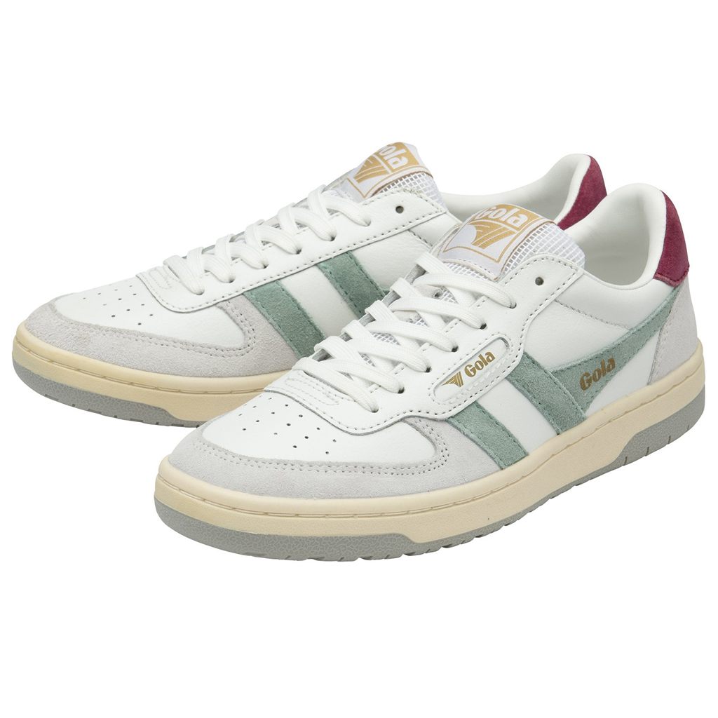 Gola Classics Hawk Sneakers Blancos Verdes Grises Claro Mexico | LRK-854126