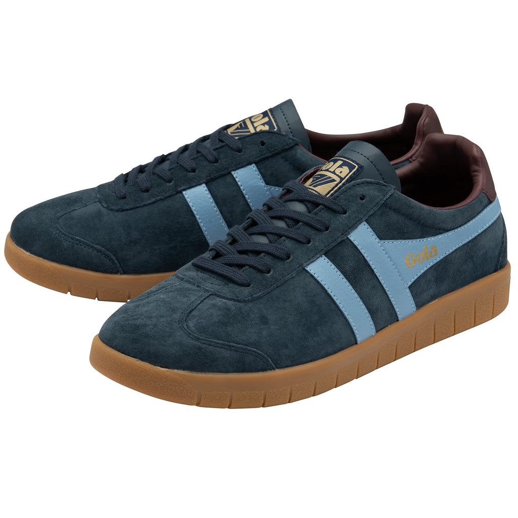 Gola Classics Hurricane Suede Sneakers Azul Marino Vino Mexico | HAV-420875