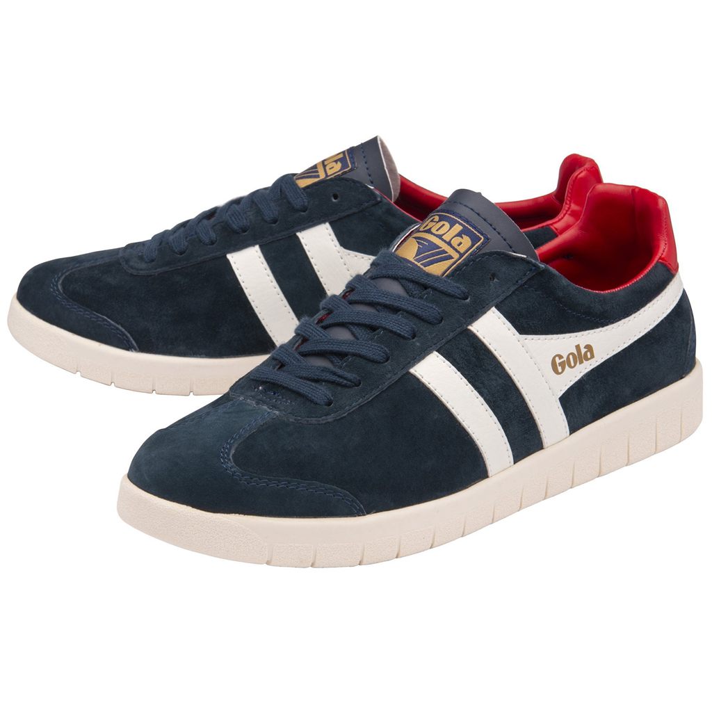 Gola Classics Hurricane Suede Sneakers Azul Marino Blancos Rojos Oscuro Mexico | JBX-901852