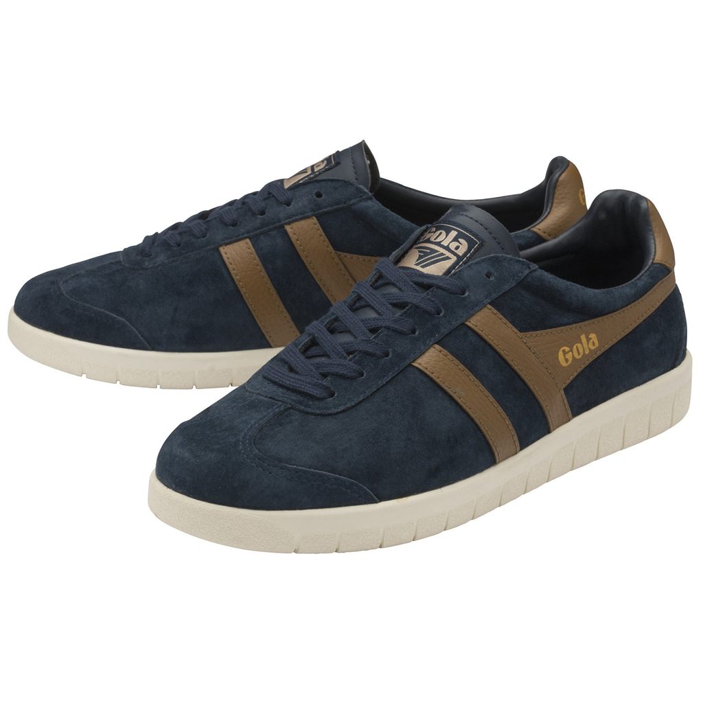Gola Classics Hurricane Suede Sneakers Azul Marino Blancos Mexico | XTM-760849