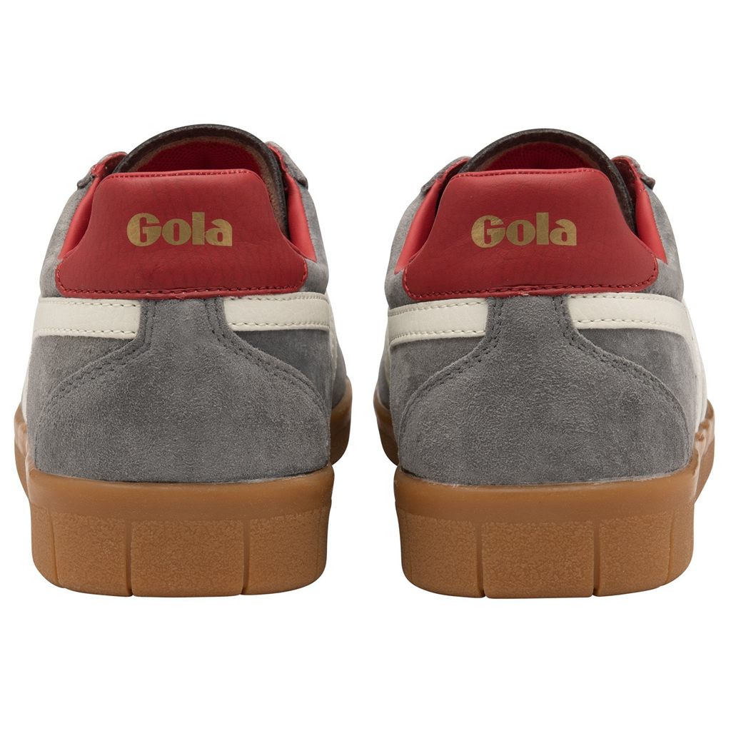 Gola Classics Hurricane Suede Sneakers Blancos Rojos Oscuro Mexico | LON-938640