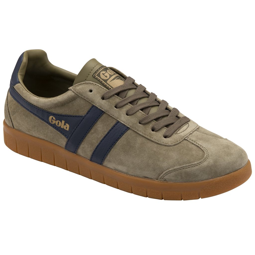 Gola Classics Hurricane Suede Sneakers Kaki Azul Marino Kaki Mexico | JOB-821074