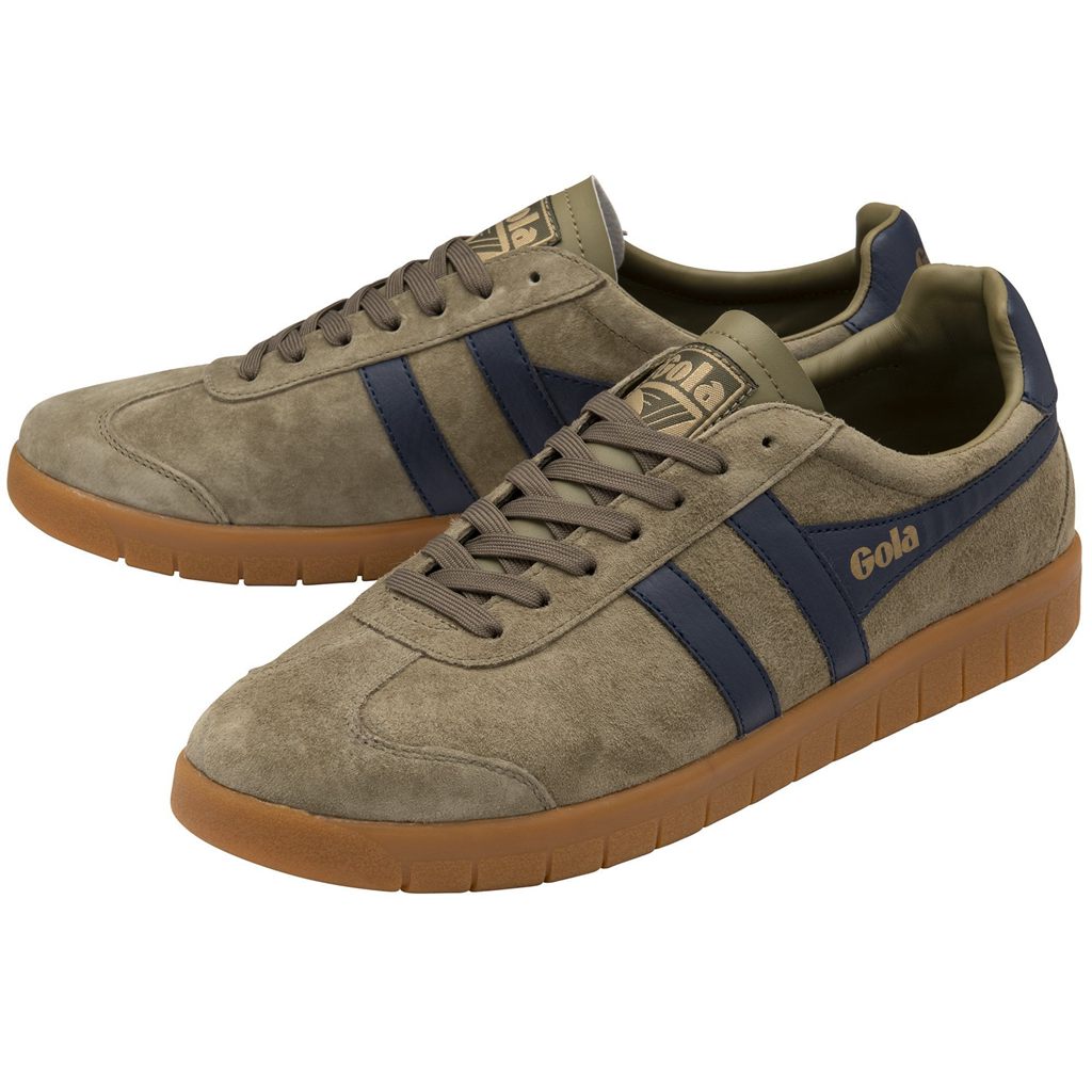 Gola Classics Hurricane Suede Sneakers Kaki Azul Marino Kaki Mexico | JOB-821074