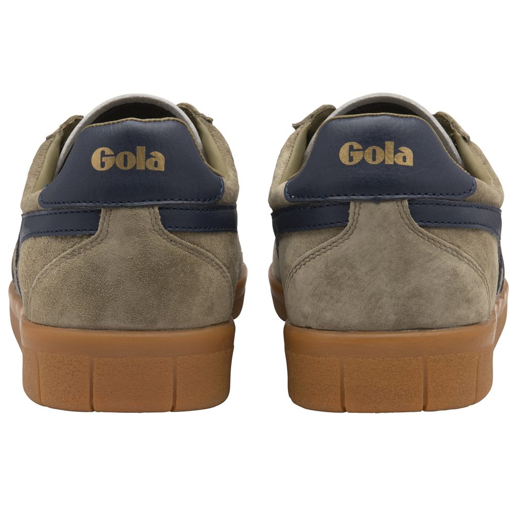 Gola Classics Hurricane Suede Sneakers Kaki Azul Marino Kaki Mexico | JOB-821074