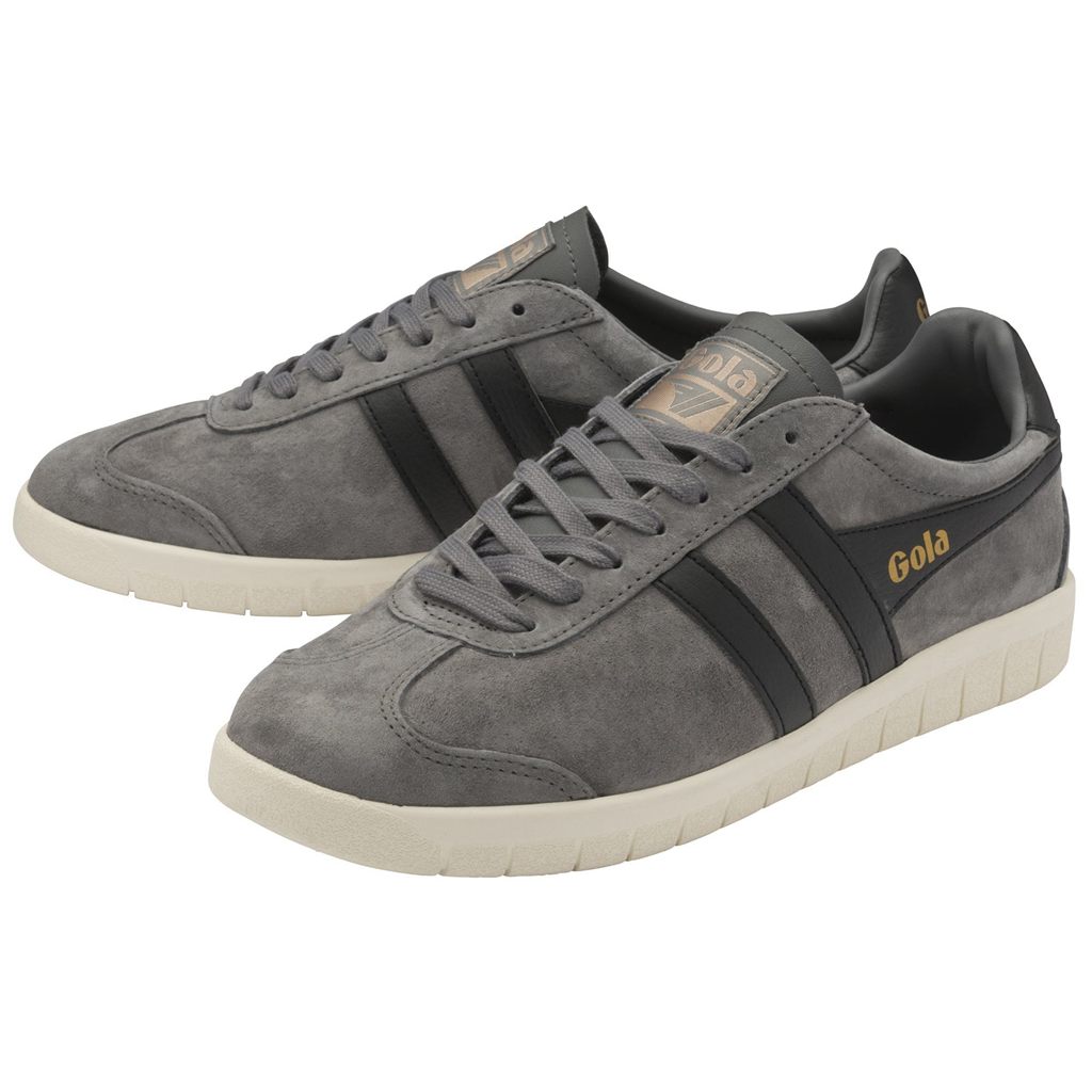 Gola Classics Hurricane Suede Sneakers Negros Blancos Mexico | CAR-876910