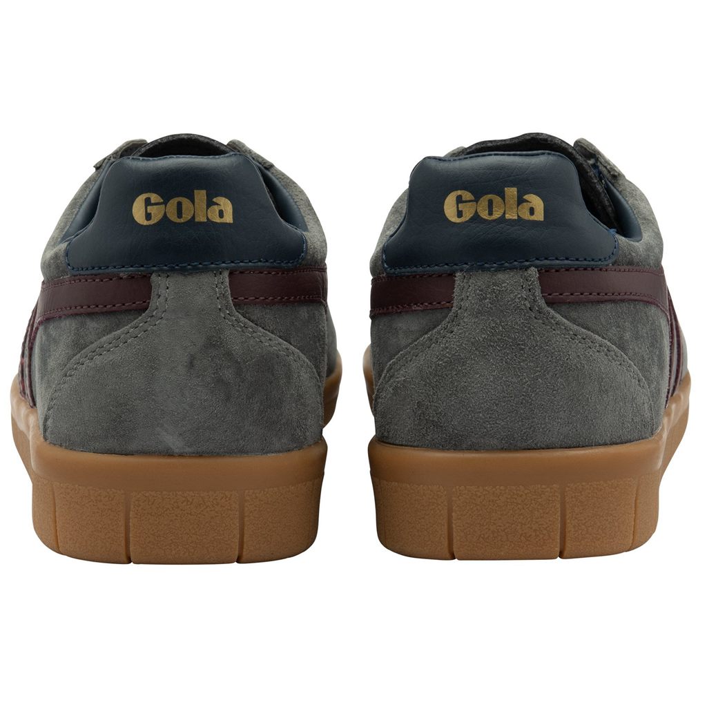 Gola Classics Hurricane Suede Sneakers Vino Azul Marino Mexico | ANV-469207